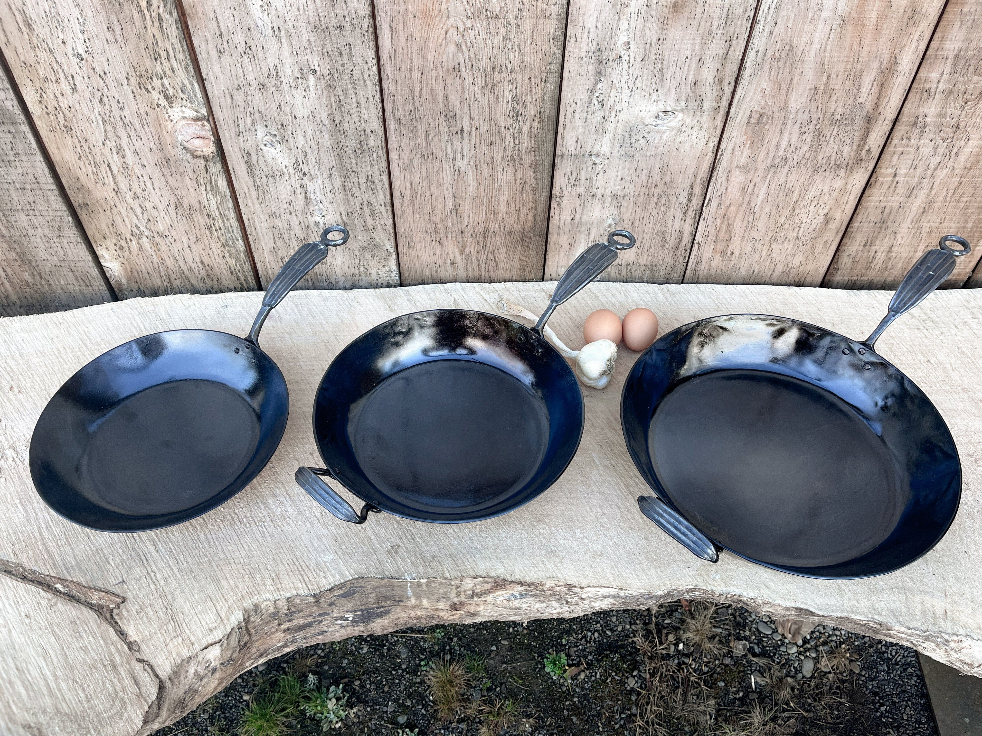newquistforge Woks and Pans 10" Carbon Steel Fry Pan