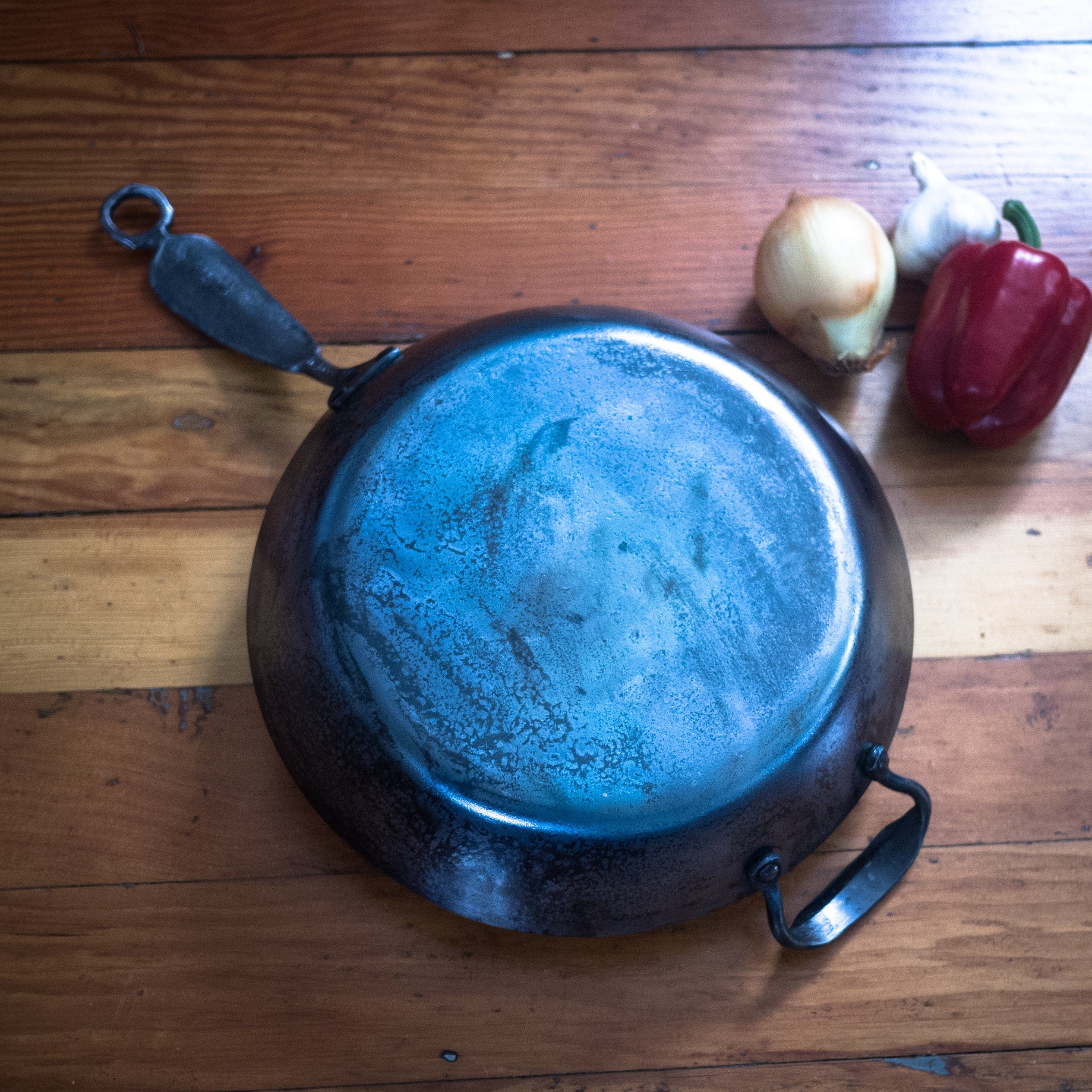 newquistforge Woks and Pans 11" Carbon Steel French Skillet