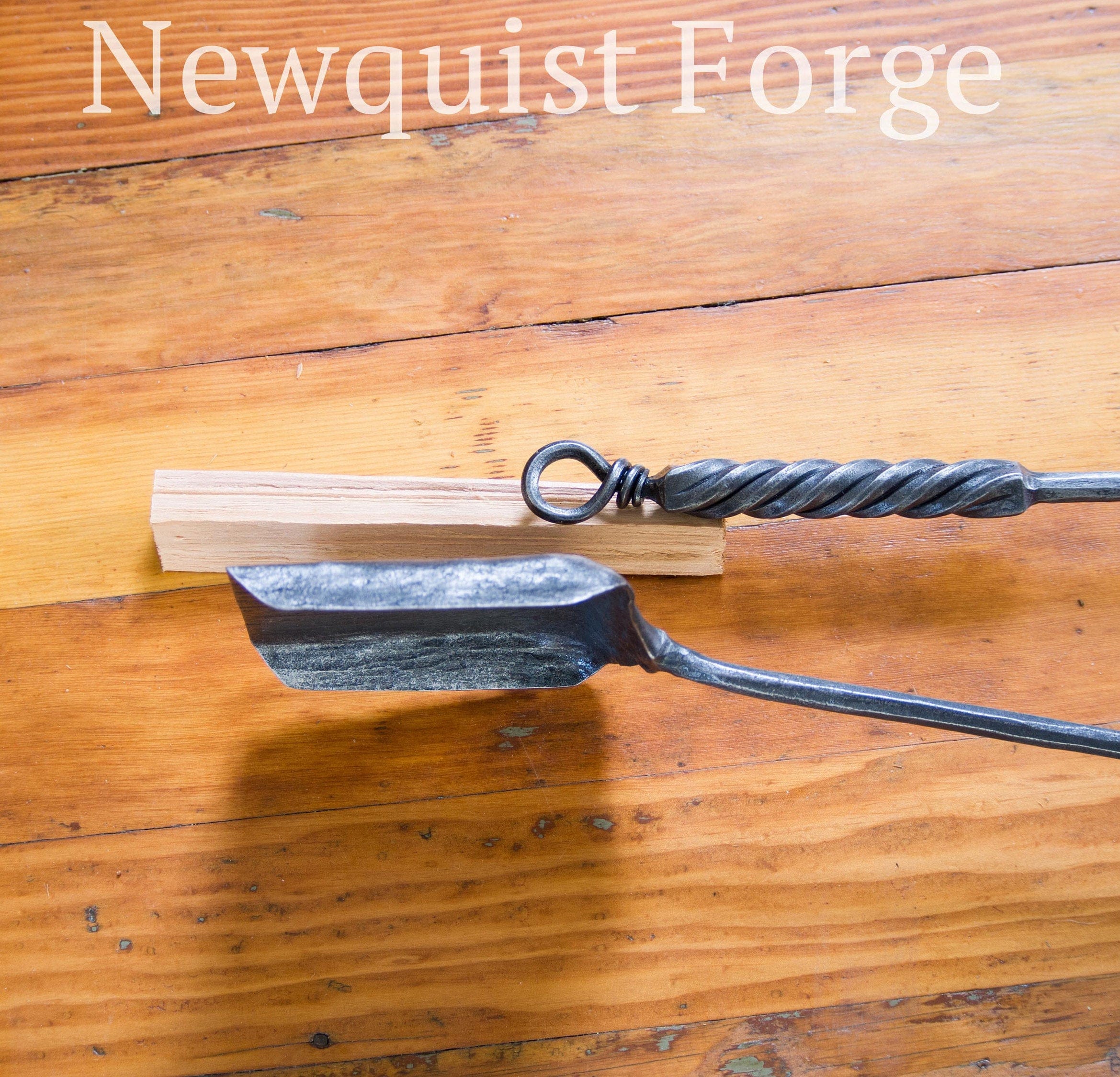 newquistforge Fire Tools Forged Steel Fireplace Shovel  •Fireplace Tools • Housewarming gift