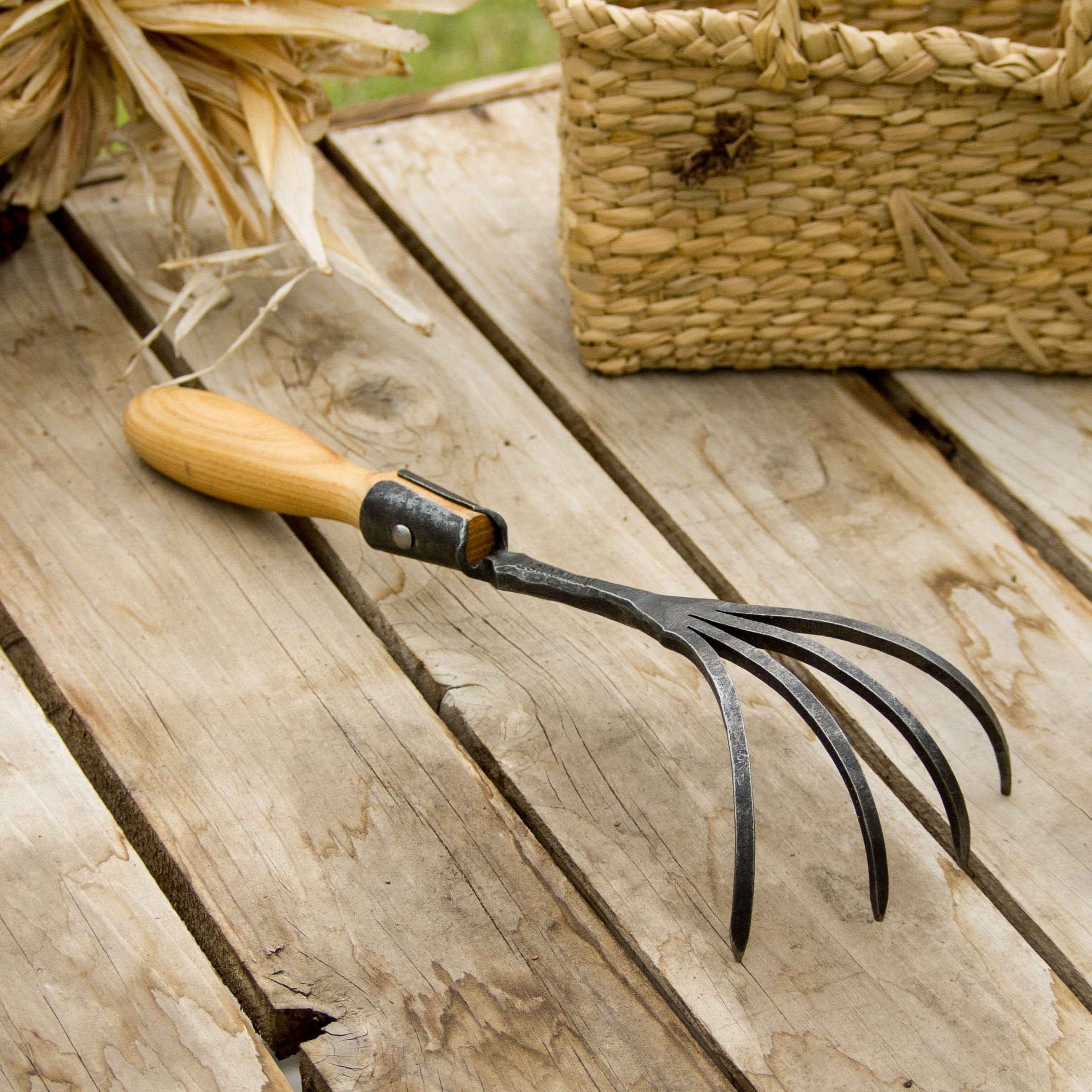 newquistforge Garden Tools Hand Forged Garden Tools - Hand Rake Claw