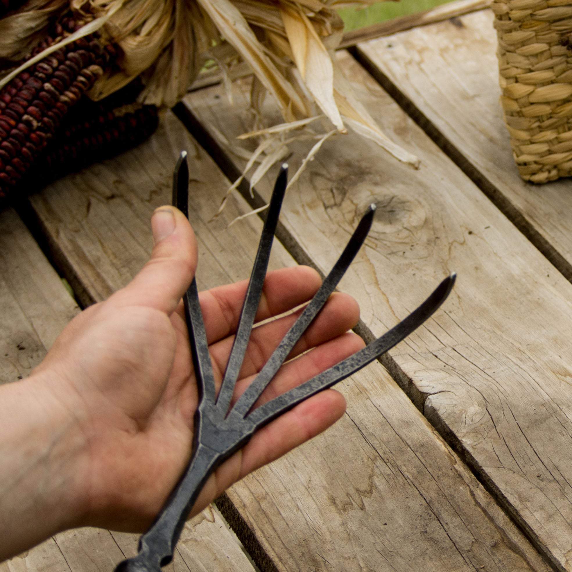 newquistforge Garden Tools Hand Forged Garden Tools - Hand Rake Claw