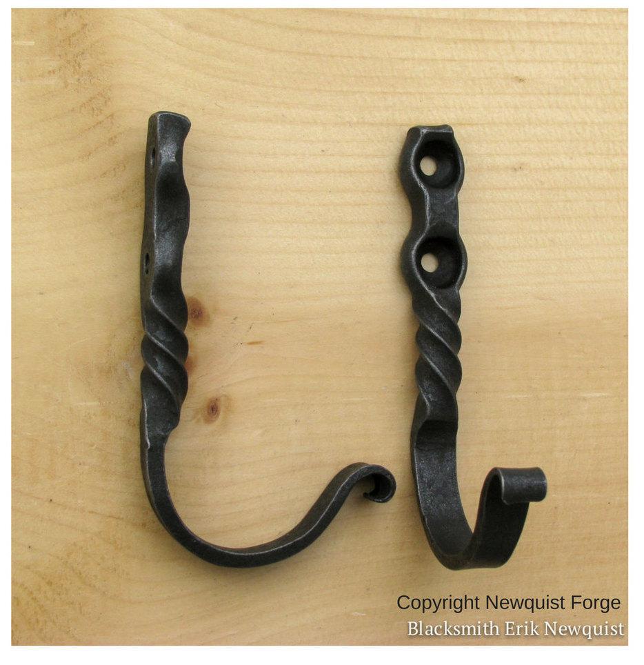 newquistforge Hooks and Hardware Large Coat Hooks Set of 2