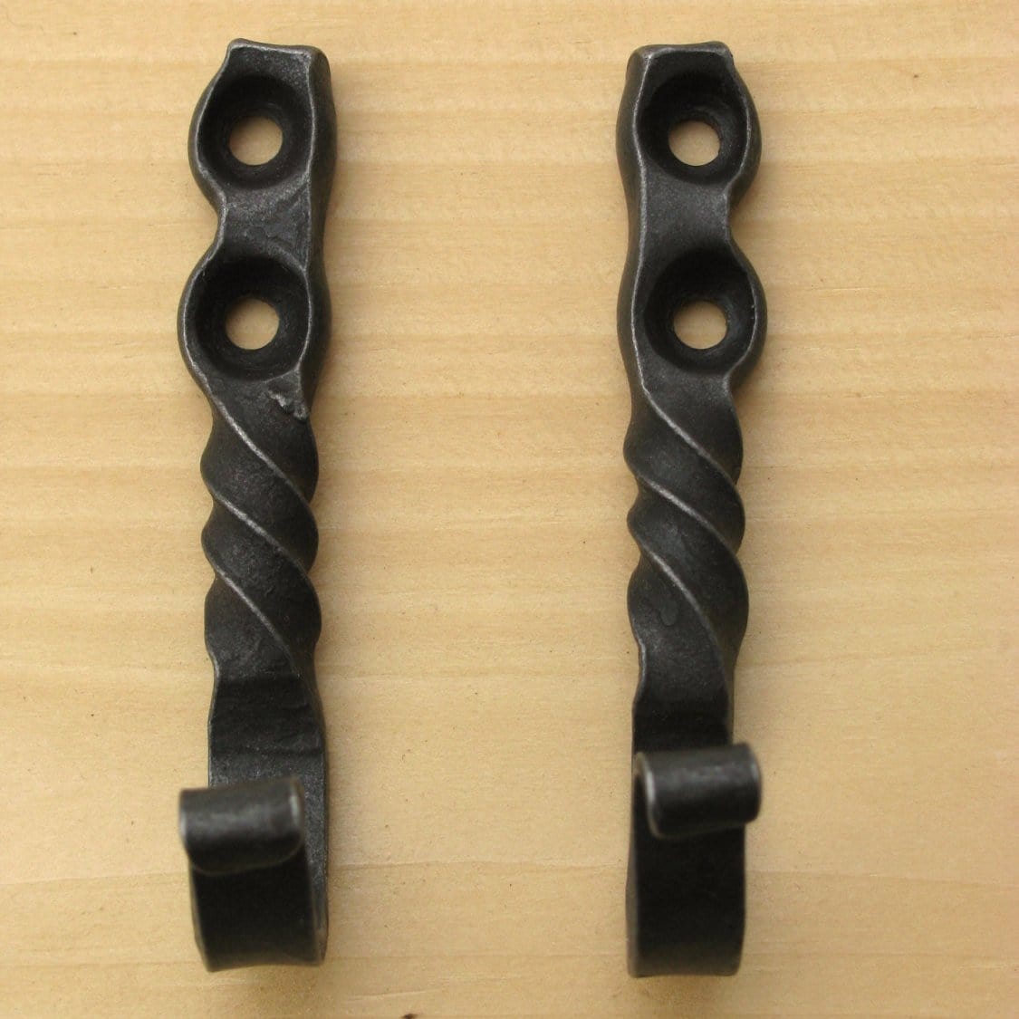 newquistforge Hooks and Hardware Small Wrought Iron Hooks • Set of 2