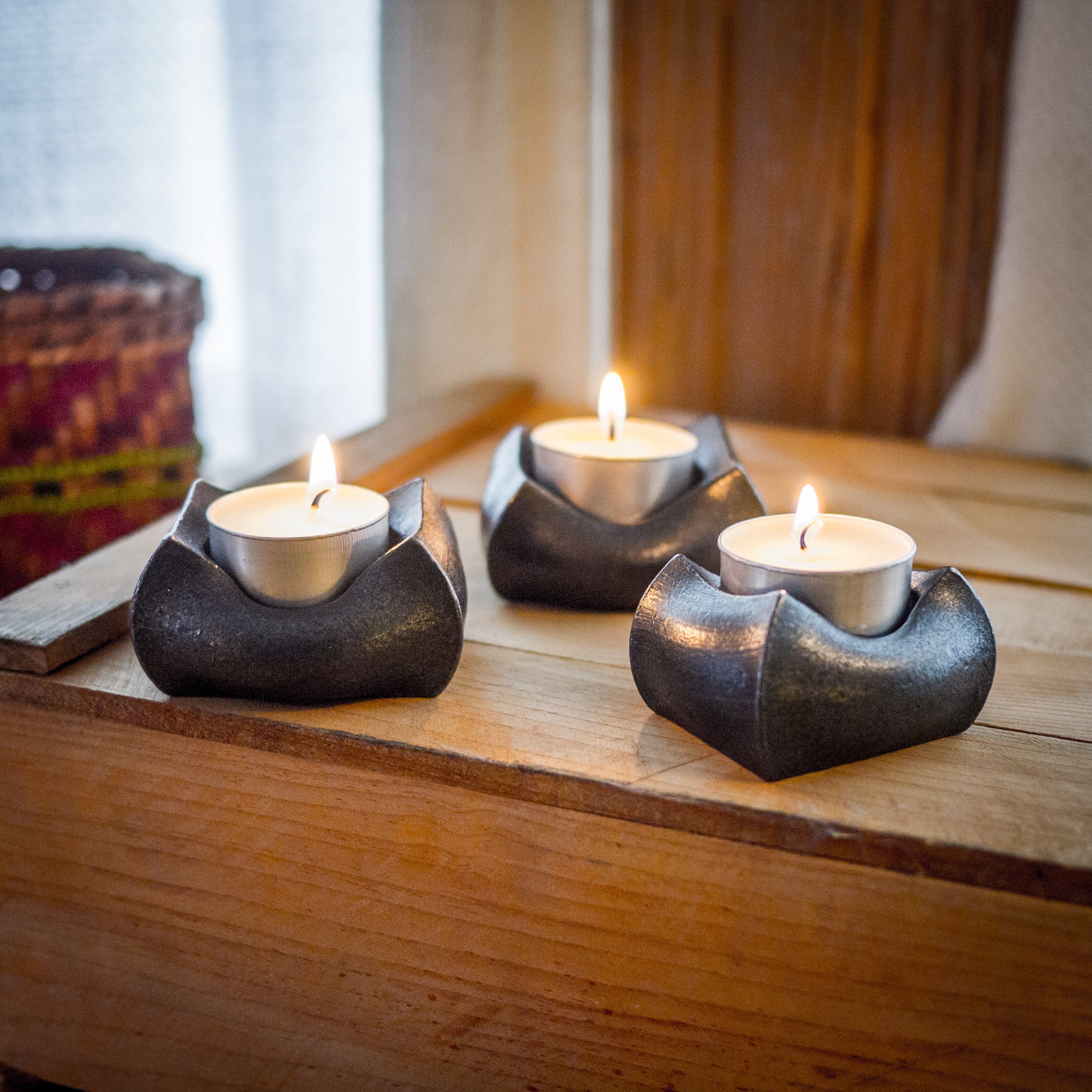 Hand Forged Tea Light Candleholder – Newquist Forge