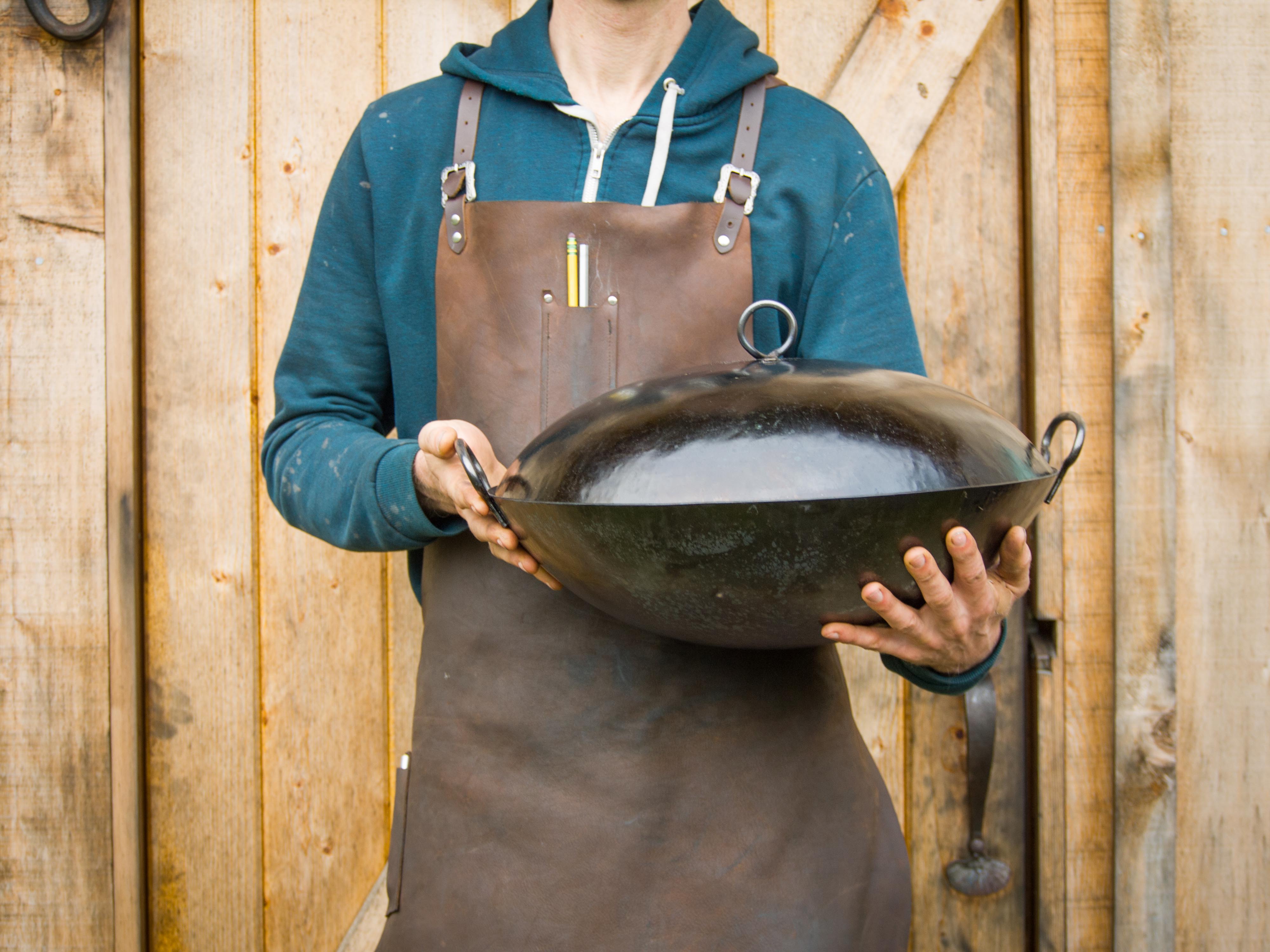 Hand Hammered Carbon Steel Wok with Two Ear Handles