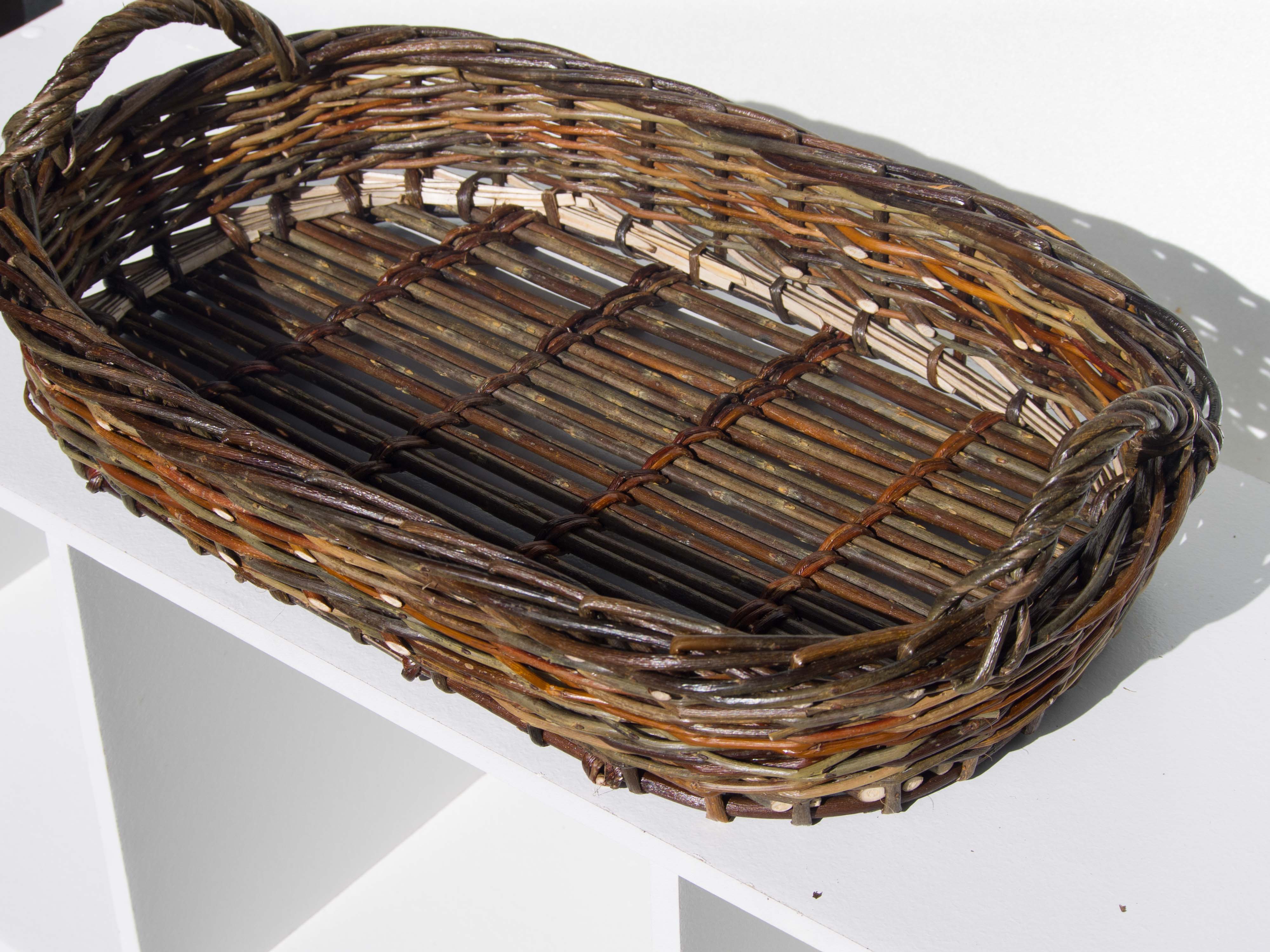Hand Made Willow Oval Serving Tray #2