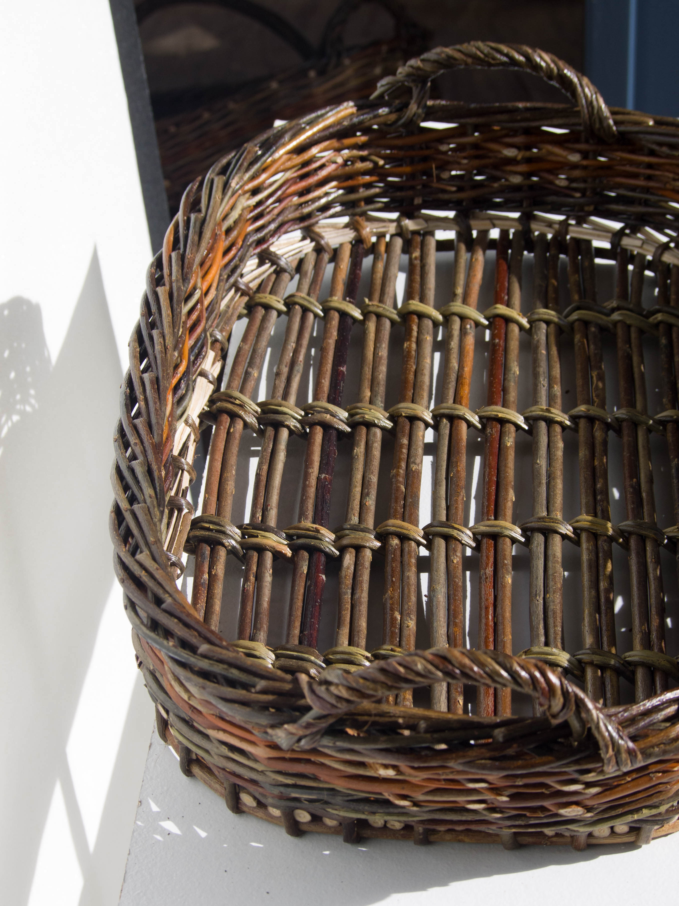 Hand Made Willow Oval Serving Tray #1