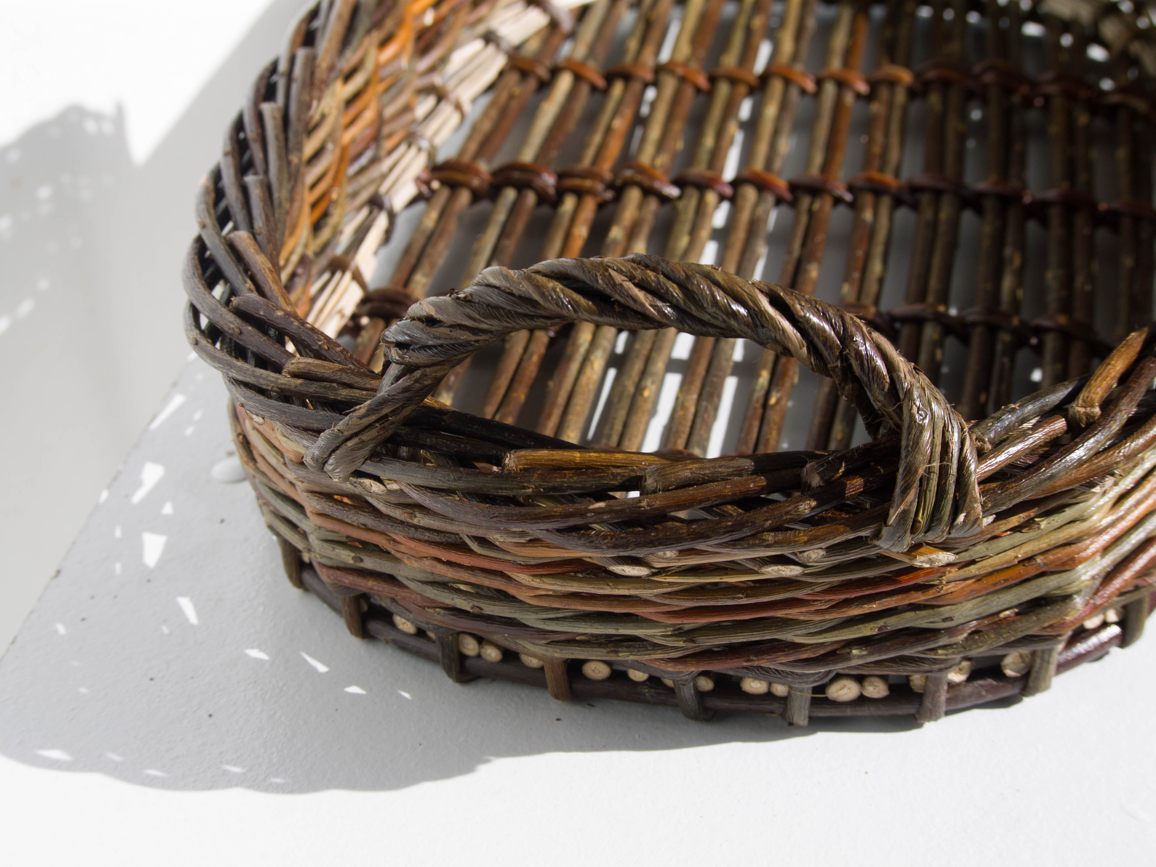 Hand Made Willow Oval Serving Tray #2