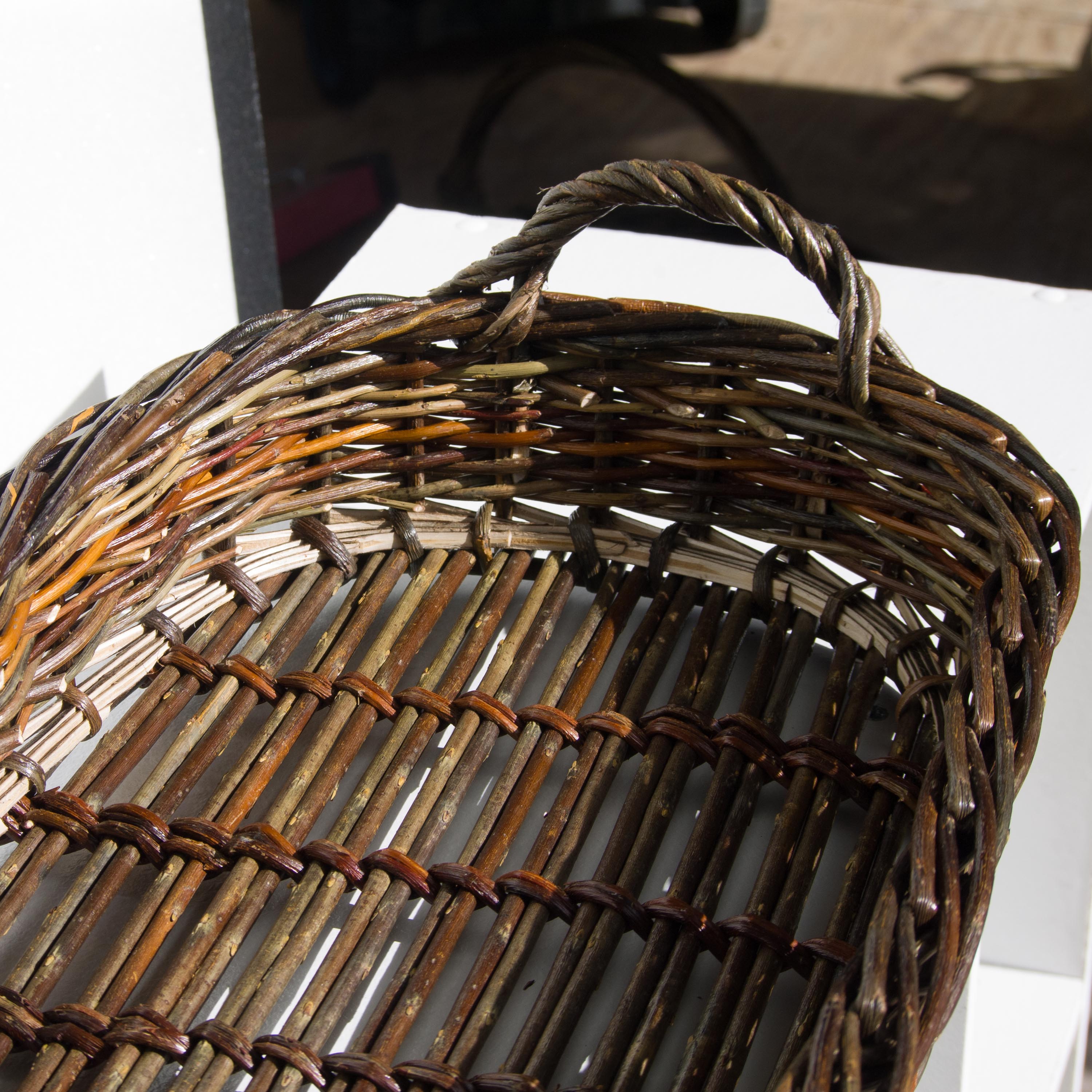 Hand Made Willow Oval Serving Tray #2