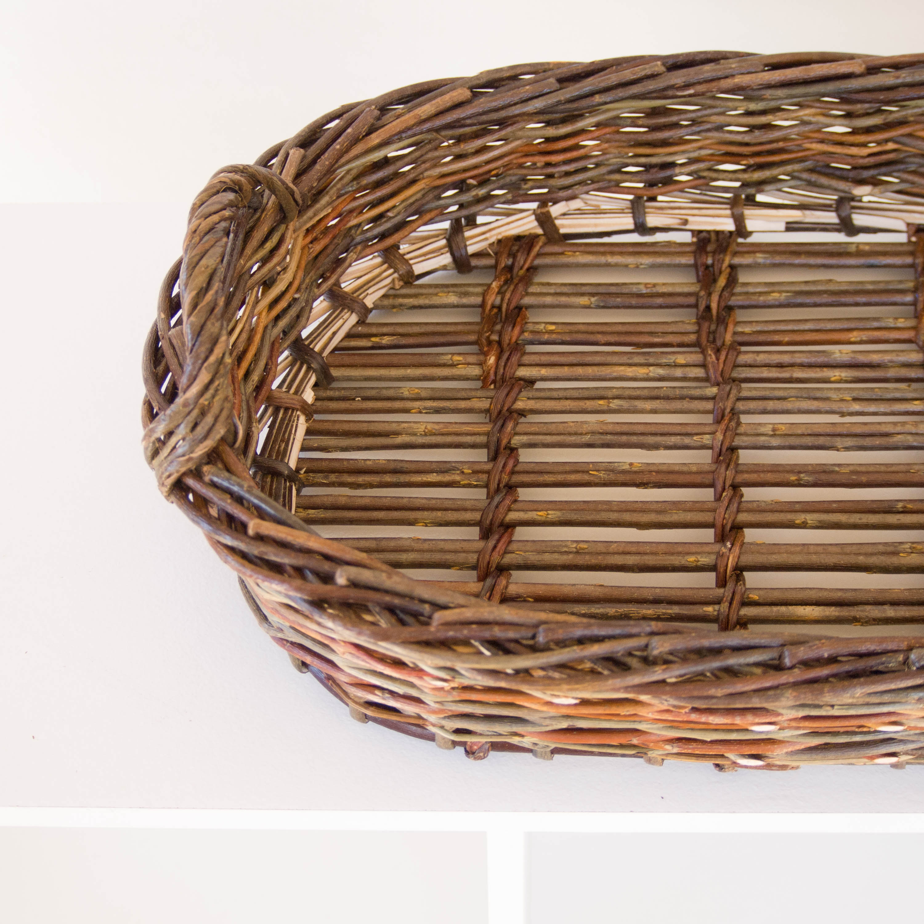 Hand Made Willow Oval Serving Tray #2