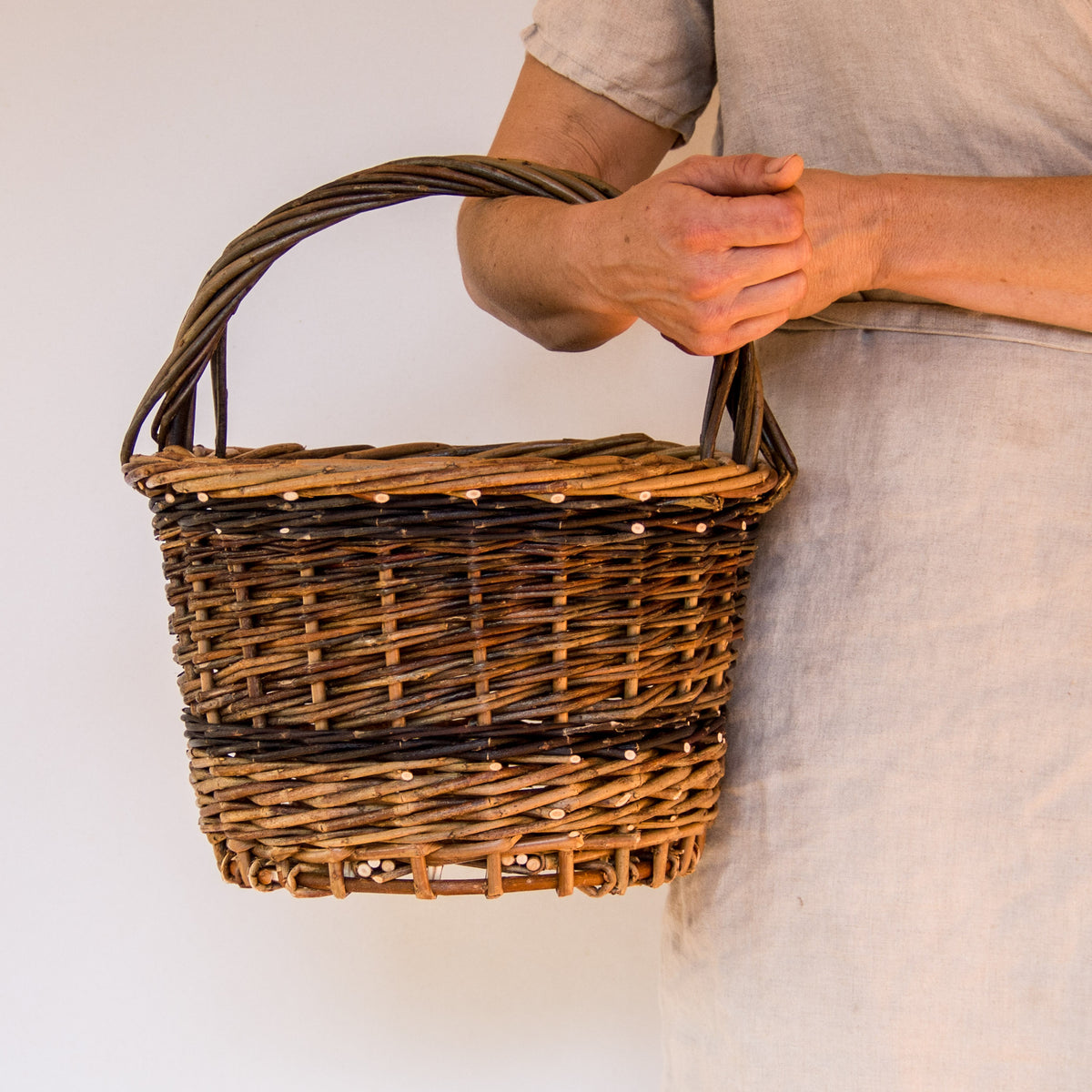 Round Shopper Willow Basket #2