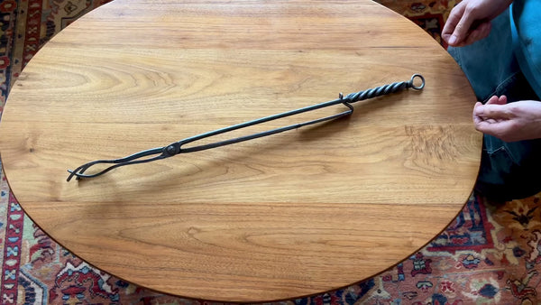 Hand Forged Fireplace Tongs (log grabbers)
