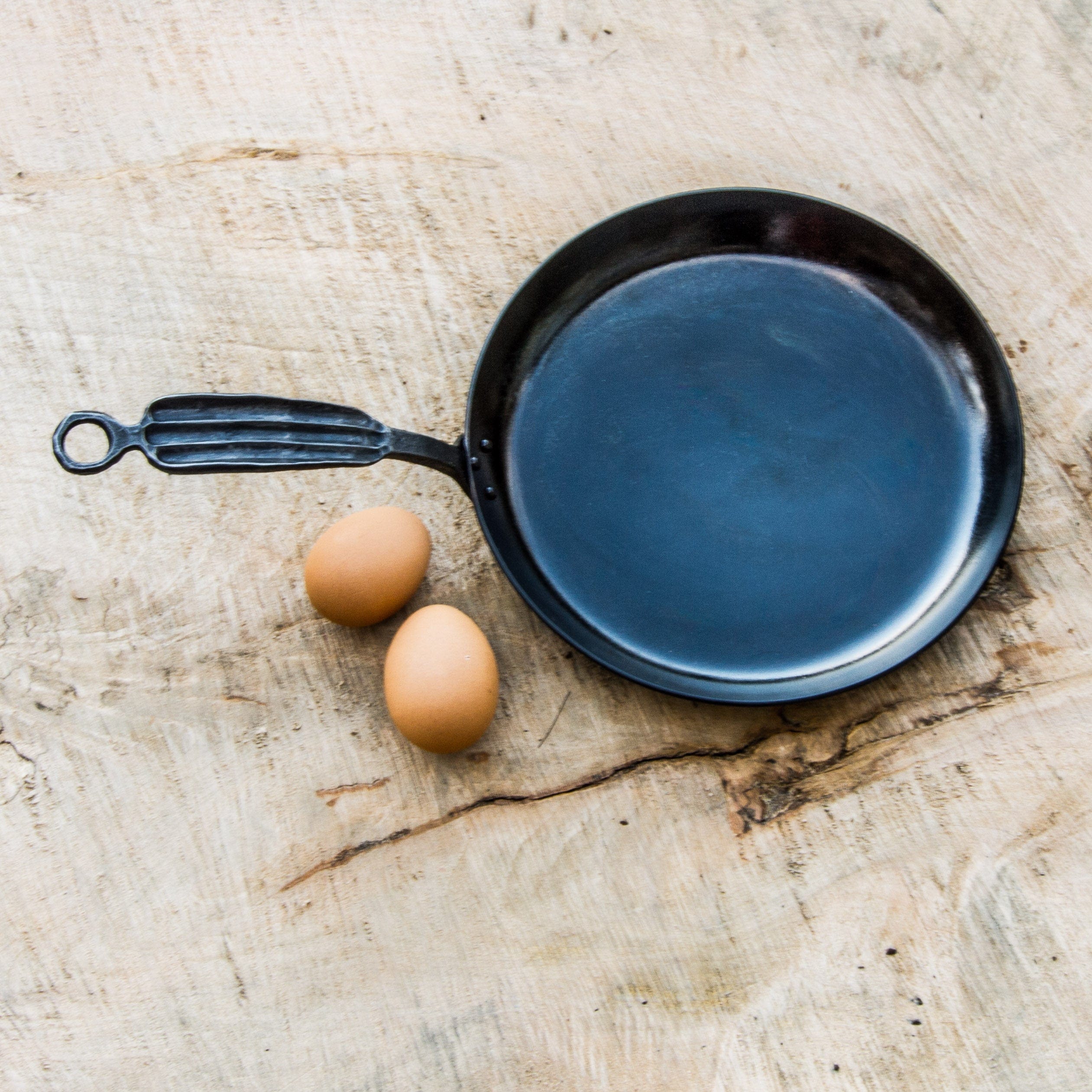 newquistforge Woks and Pans 9" Carbon Steel French Saute Pan