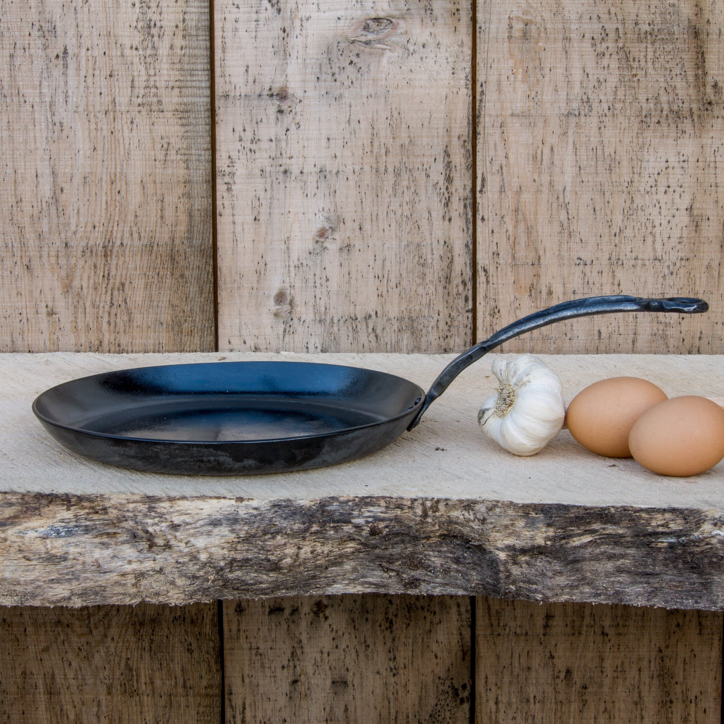 newquistforge Woks and Pans 9" Carbon Steel French Saute Pan