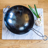 Hand Hammered Classic Wok with a metal handle that stays cool while cooking