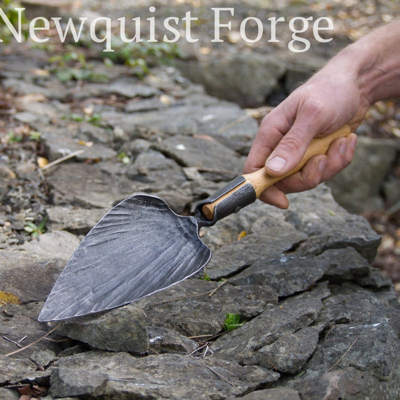 newquistforge Garden Tools Hand Forged Garden Tool Gift Set of 3 • Trowel • Korean Hand Plow • Dandelion Digger