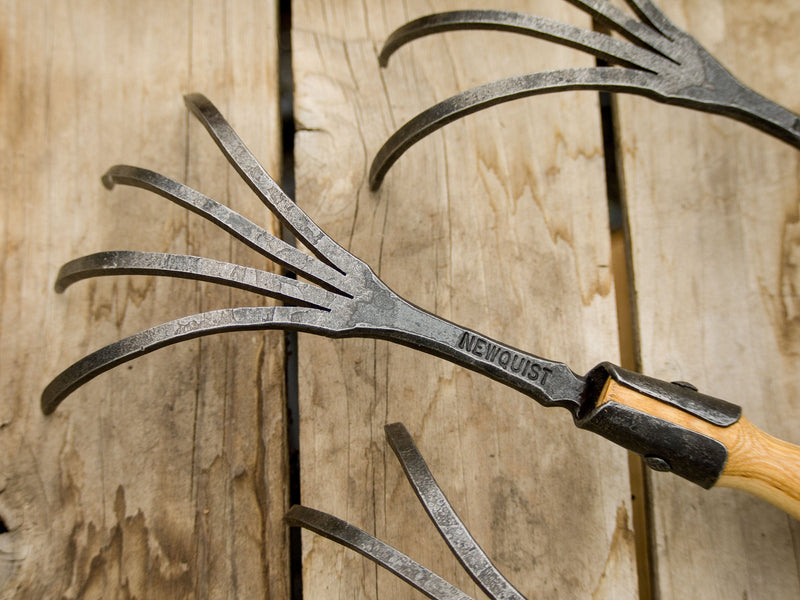 newquistforge Garden Tools Hand Forged Garden Tools - Hand Rake Claw