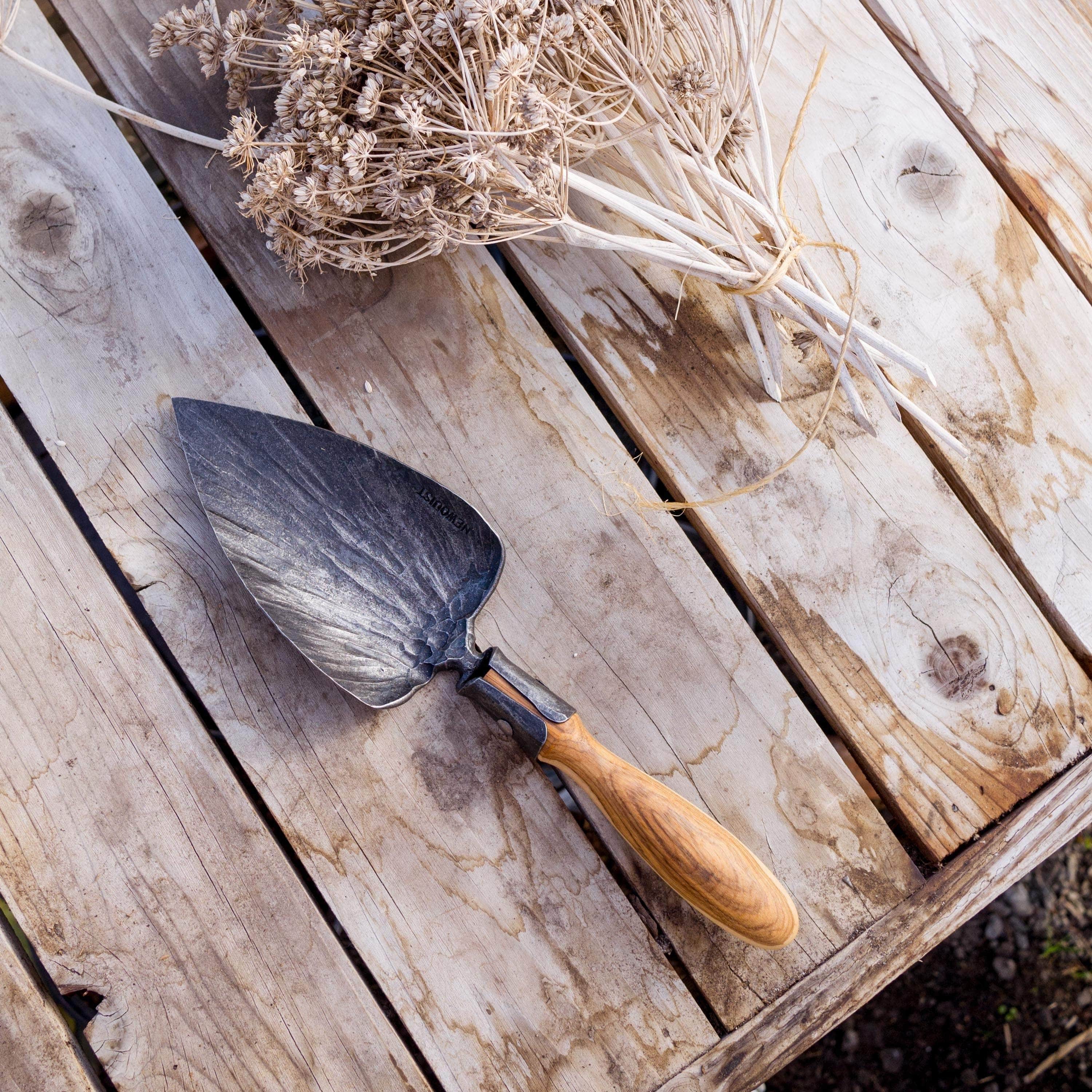 newquistforge Garden Tools Hand Forged Garden Trowel made in the USA