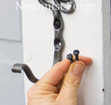 newquistforge Hooks and Hardware Hand Forged Wall Hook with Gingko Leaf Design