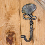 newquistforge Hooks and Hardware Hand Forged Wall Hook with Gingko Leaf Design