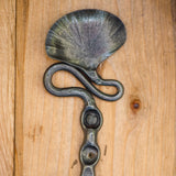 newquistforge Hooks and Hardware Hand Forged Wall Hook with Gingko Leaf Design