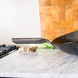 newquistforge Woks and Pans Hand Hammered Pow Wok