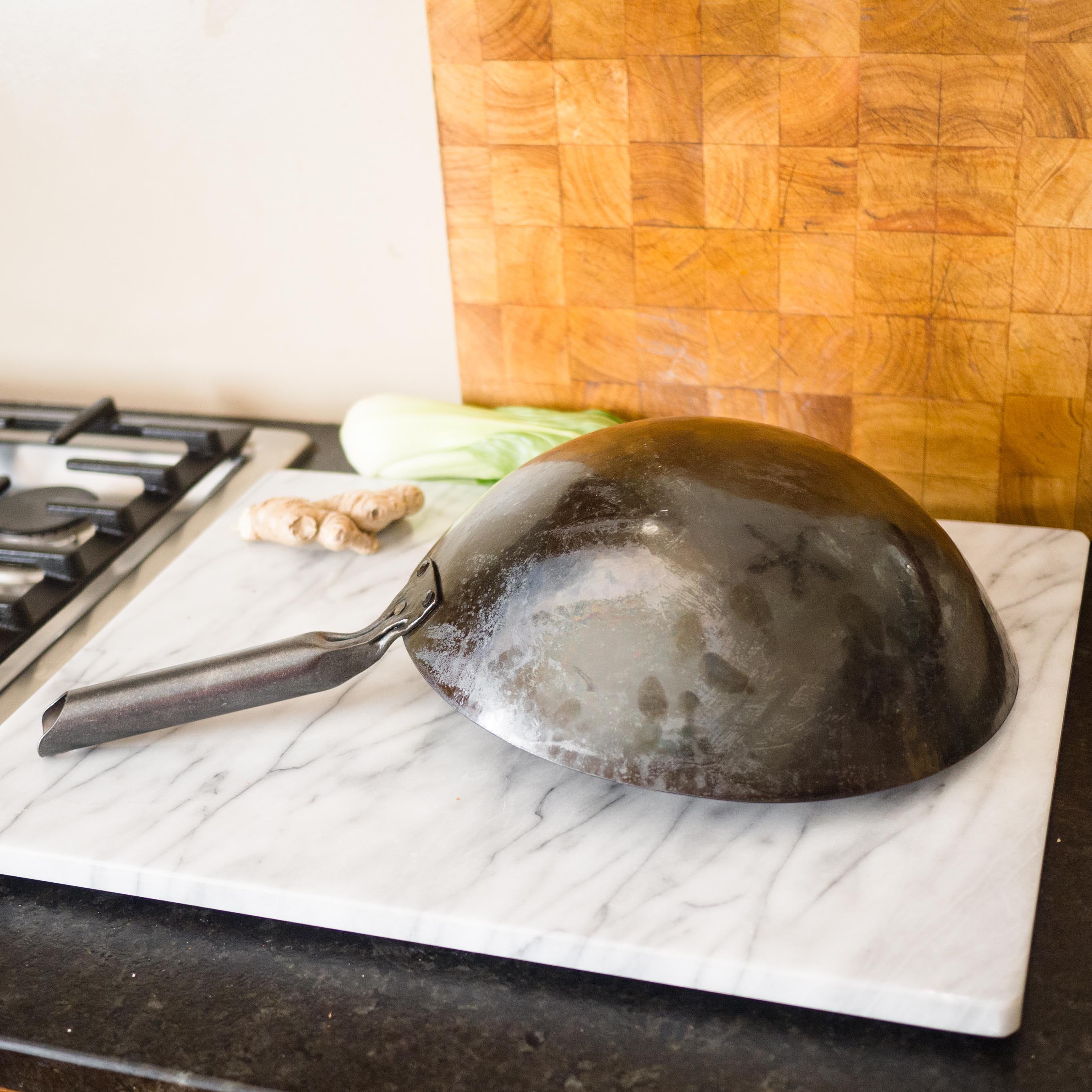 newquistforge Woks and Pans Hand Hammered Pow Wok