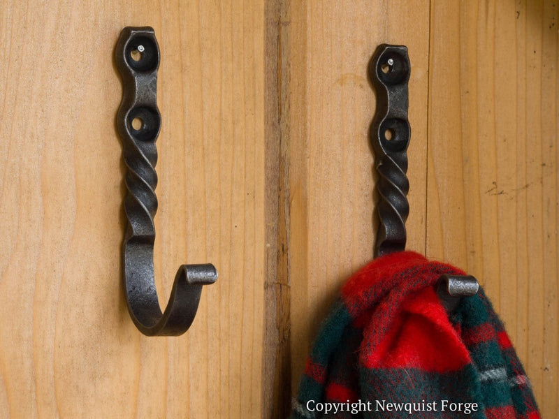 newquistforge Hooks and Hardware Large Coat Hooks Set of 2