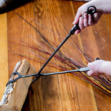 newquistforge Fire Tools Log Grabber • Fireplace Tongs
