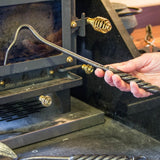 newquistforge Fire Tools Mini Fireplace Tool Set for tiny house or boat wood stoves