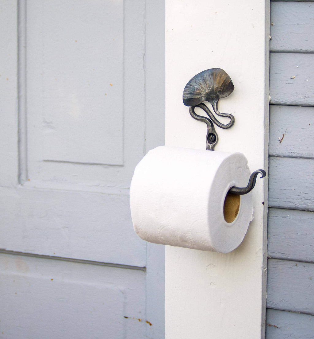 Hand forged paper deals towel holder