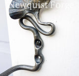 newquistforge Bathroom Accessory Toilet Paper Holder • Hand Forged Bathroom Decor • Botanical Gingko Leaf • Solid Steel