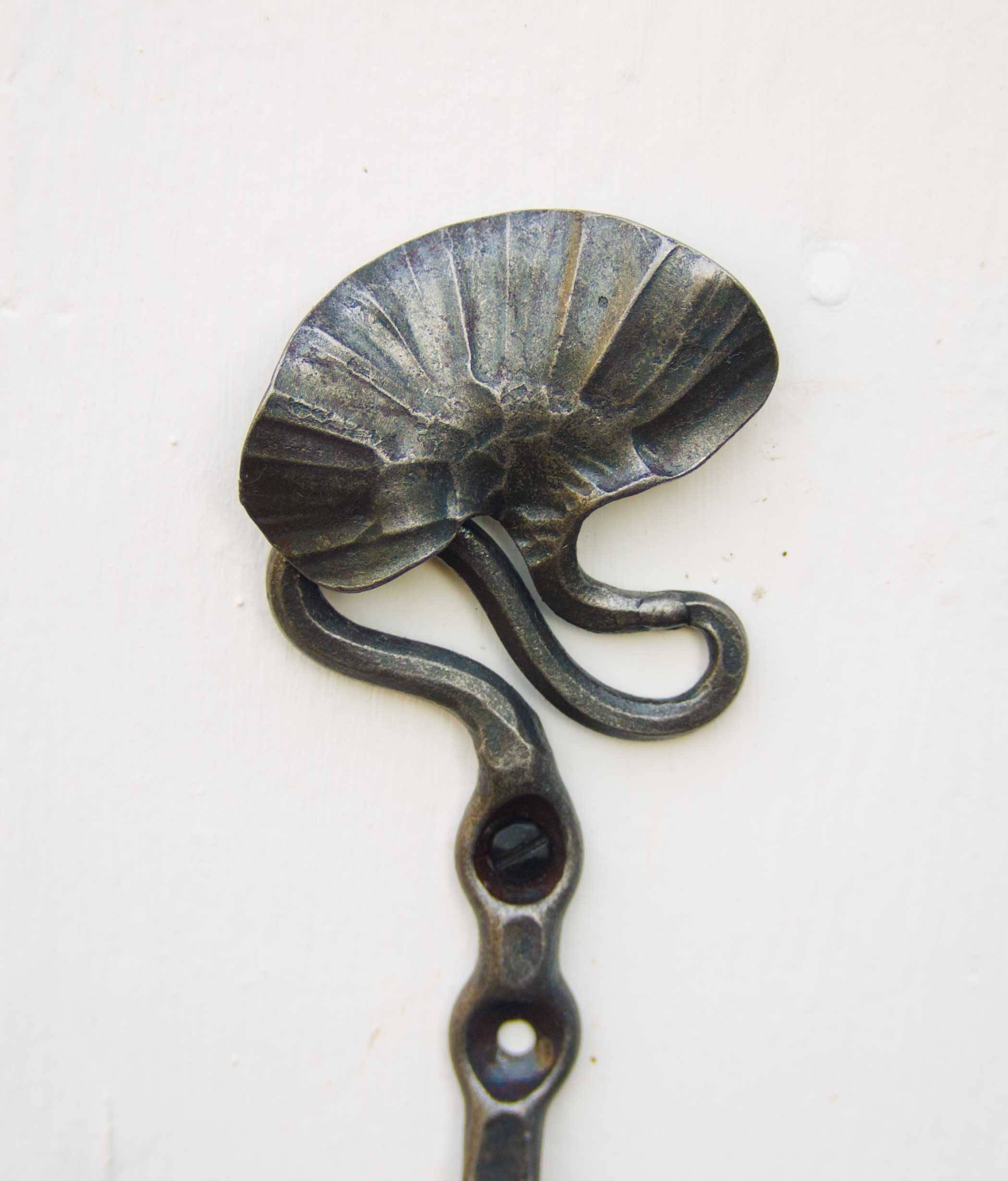 newquistforge Bathroom Accessory Toilet Paper Holder • Hand Forged Bathroom Decor • Botanical Gingko Leaf • Solid Steel