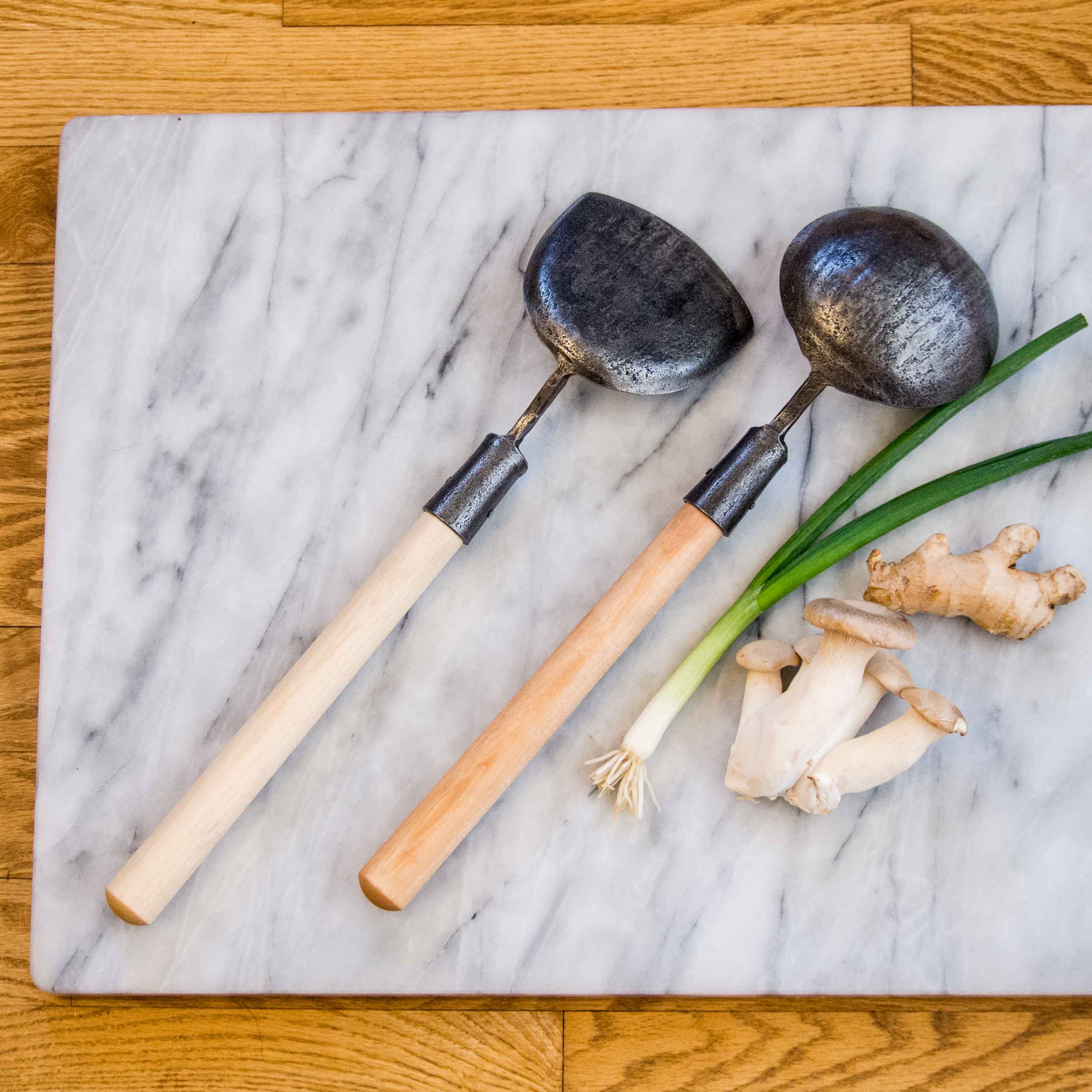 Carbon Steel Wok Spatula & Ladle Set