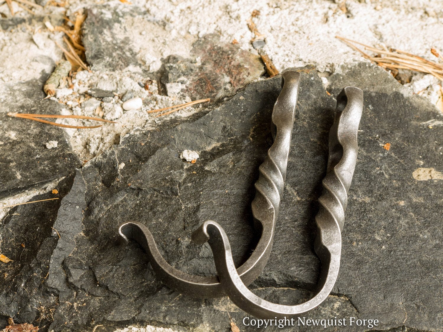 newquistforge Hooks and Hardware Wrought Iron Wall Hooks • Set of Four